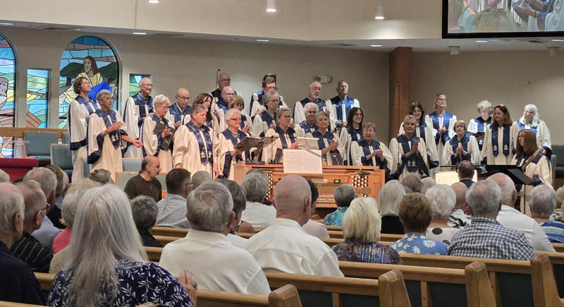 Choir at Burnt Store Presbyterian Church traditional service