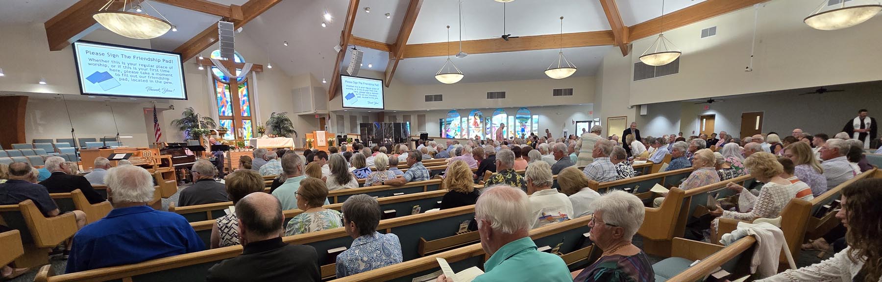 church membership Sanctuary during service
